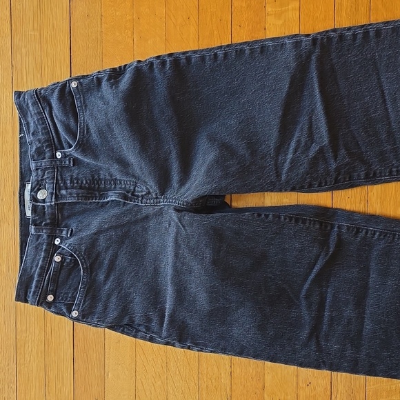 Madewell, The Perfect Vintage Wide-Leg Jean, Black, EUC, Women's 26 - Picture 8 of 16